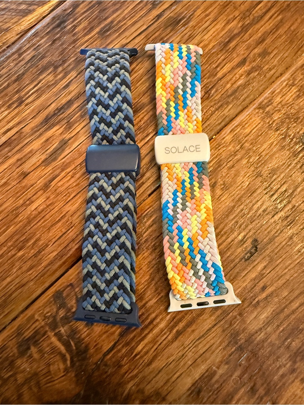 Solace Multicolor Braided Apple Watch Band + Blue Braided Band